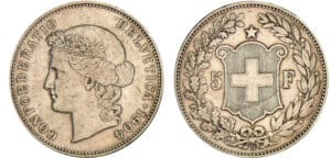 Suisse - 5 francs 1904 B (Berne)