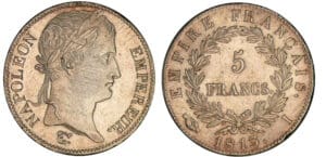 5 francs Napoléon revers empire 1813 I (Limoges)