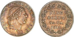 Angleterre - George III - 18 pence 1814