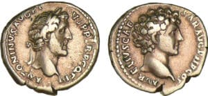 Antonin le Pieux et Marc Aurèle - Denier (140, Rome)