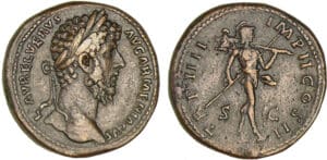 Lucius Vérus - Sesterce (164, Rome) - Mars
