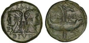 Agrippa et Auguste - Dupondius de Nîmes - Groupe 4