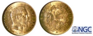 10 francs Napoléon III - Grand module - 1859 A (Paris)