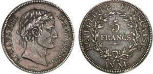 Napoléon Ier - Essai de la 5 francs AN XI - Concours de Vasselon Napoléon Ier - Essai de la 5 francs AN XI - Concours de Vasselon