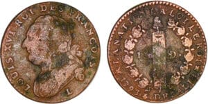 12 deniers type FRANCOIS 1793 L (Bayonne) AN 5 12 deniers type FRANCOIS 1793 L (Bayonne) AN 5