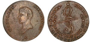 Allemagne - Westphalie - Jérome Napoléon - 2/3 de thaler 1er type 1808 C - Essai Allemagne - Westphalie - Jérome Napoléon - 2/3 de thaler 1er type 1808 C - Essai