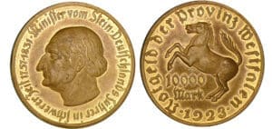 Allemagne - Westphalie - 10000 mark 1923