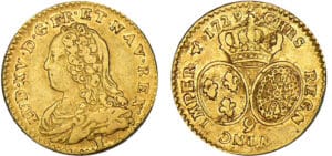 Louis XV - ½ louis d’or aux lunettes - 1729 9 (Rennes) Louis XV - ½ louis d’or aux lunettes - 1729 9 (Rennes)