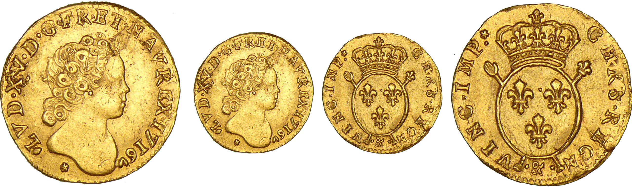 Louis XV - ½ louis d’or aux insignes - 1716 & (Aix) Louis XV - ½ louis d’or aux insignes - 1716 & (Aix)