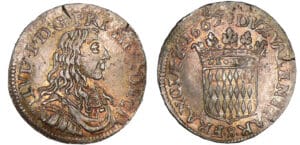 Monaco - Louis Ier - Luigino ou 1/12 d'écu 1662