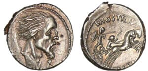 Hostilius Saserna - Denier (48 av J.-C.)