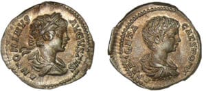 Caracalla et Géta - Denier (198-201, Rome)
