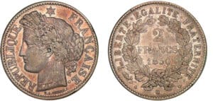 2 francs Cérès 1850 BB (Strasbourg)