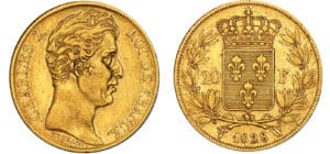 20 francs Charles X - 1828 W (Lille)