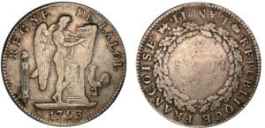Ecu de 6 livres FRANCOISE 1793 A (Paris) - Frappe médaille Ecu de 6 livres FRANCOISE 1793 A (Paris) - Frappe médaille