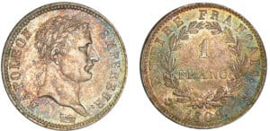 1 franc Napoléon revers empire 1809 Q (Perpignan)