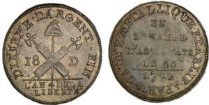 18 deniers de la Caisse Métallique 1792 / AN 4 18 deniers de la Caisse Métallique 1792 / AN 4