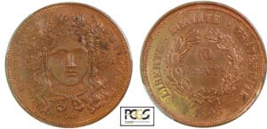 Deuxième république - 10 centimes - Concours de Moullé 1848