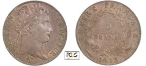 5 francs Napoléon revers empire 1813 (Utrecht)