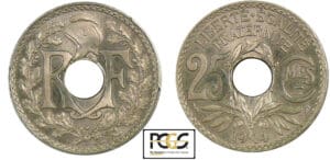 25 centimes Lindauer - Cmes souligné - 1914 - Essai piéfort 25 centimes Lindauer - Cmes souligné - 1914 - Essai piéfort