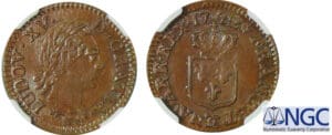Louis XV - Liard à la vieille tête - 1772 C (Besançon)