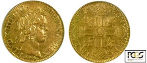 Louis XIV - Louis d’or à la mèche courte - 1644 A (Paris)