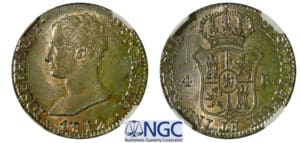 Espagne - Joseph Napoléon - 4 reales - 1 peseta Espagne - Joseph Napoléon - 4 reales - 1 peseta