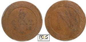 5 centimes Napoléon Ier 1808 BB (Strasbourg)