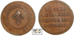5 sols V. Givry passage du Peron n° 93 - (1791) 5 sols V. Givry passage du Peron n° 93 - (1791)