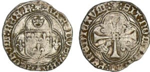Charles VIII - Blanc à la couronne de Bretagne - Rennes Charles VIII - Blanc à la couronne de Bretagne - Rennes