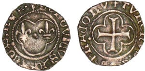 Louis XI - Denier tournoi - Rouen Louis XI - Denier tournoi - Rouen