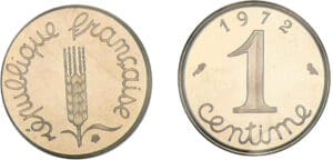 1 centime Epi 1972 - Piéfort 1 centime Epi 1972 - Piéfort