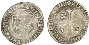 Dauphiné - Louis II - Blanc à l'écu de France et Dauphiné Dauphiné - Louis II - Blanc à l'écu de France et Dauphiné