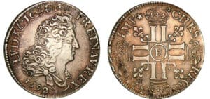 Louis XIV - ½ écu aux 8 L, 1er type - 1692 E (Tours)