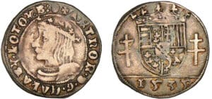 Duché de Lorraine - Antoine - 1/4 de teston 1535 (Nancy) Duché de Lorraine - Antoine - 1/4 de teston 1535 (Nancy)