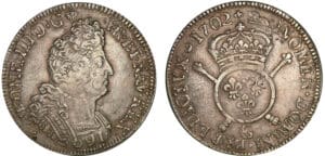 Louis XIV - Ecu aux insignes - 1702 G (Poitiers)