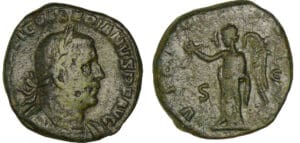 Valérien - Sesterce (253-255, Rome) - La Victoire