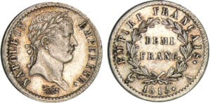 1/2 franc Napoléon revers empire 1814 A (Paris) 1/2 franc Napoléon revers empire 1814 A (Paris)