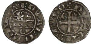 Aquitaine - Edouard 1er - Denier au léopard Aquitaine - Edouard 1er - Denier au léopard
