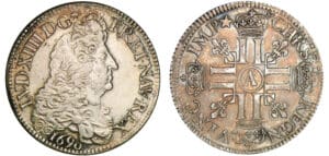 Louis XIV - Ecu aux 8 L, 1er type - 1690 A (Paris). Flan réformé