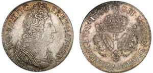 Louis XIV - Ecu aux 3 couronnes - 1709 E (Tours)