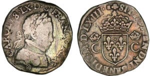 Charles IX - Teston - 8ème type dit "Morveux" - 1563 (Orléans) Charles IX - Teston - 8ème type dit "Morveux" - 1563 (Orléans)