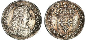 Louis XIV - 1/12 écu à la cravate, buste drapé type d’Aix - 1682 & (Aix)