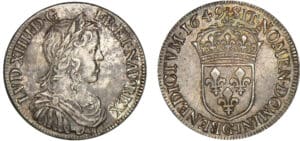 Louis XIV - ½ écu à la mèche longue - 1649 G (Poitiers)
