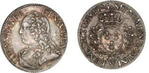 Louis XV - 1/5 écu aux branches d’olivier - 1726 W (Lille) Louis XV - 1/5 écu aux branches d’olivier - 1726 W (Lille)