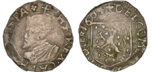 Franche - Comté - Philippe II - Double de cuivre 1604 (Dole) Franche - Comté - Philippe II - Double de cuivre 1604 (Dole)