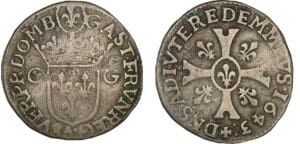 Dombes - Gaston d'Orléans - Quinzain 1643 (Trévoux) Dombes - Gaston d'Orléans - Quinzain 1643 (Trévoux)