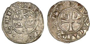Aquitaine - Edouard 1er - Denier au léopard Aquitaine - Edouard 1er - Denier au léopard