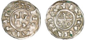Normandie - Richard 1er et Hugues, archevêque de Rouen - Denier Normandie - Richard 1er et Hugues, archevêque de Rouen - Denier