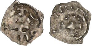 Normandie - Robert II - Denier dégénéré Normandie - Robert II - Denier dégénéré